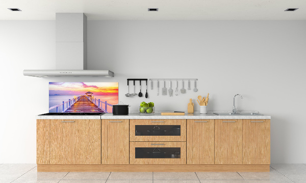 Cooker splashback Wooden pier