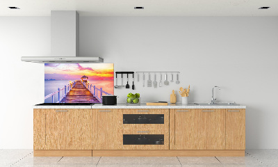 Cooker splashback Wooden pier