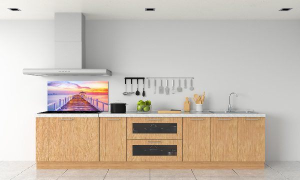 Cooker splashback Wooden pier