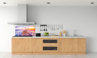 Cooker splashback Wooden pier