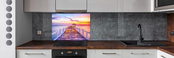 Cooker splashback Wooden pier