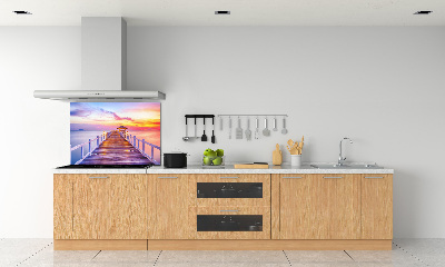 Cooker splashback Wooden pier