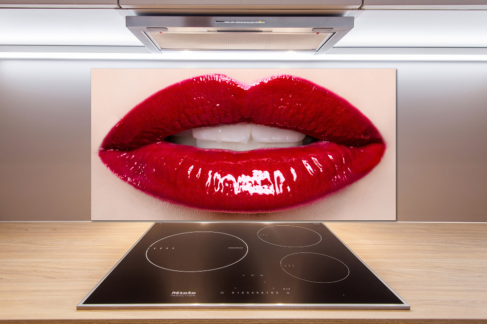 Cooker splashback Red lips