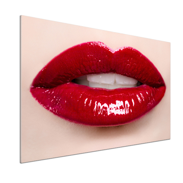 Cooker splashback Red lips