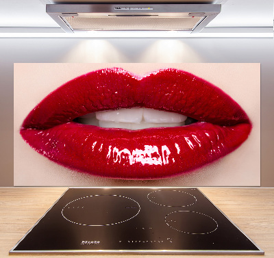 Cooker splashback Red lips