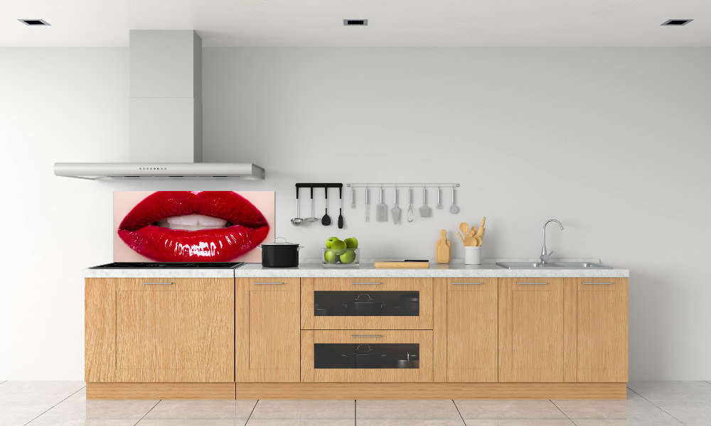 Cooker splashback Red lips