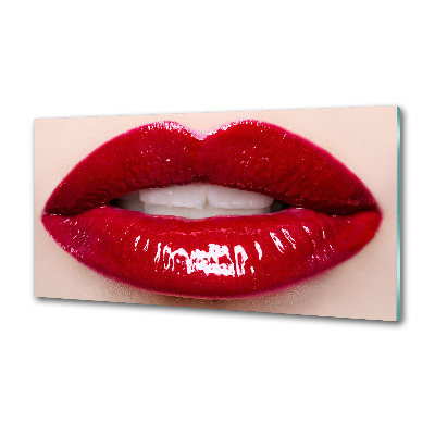 Cooker splashback Red lips