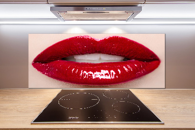 Cooker splashback Red lips