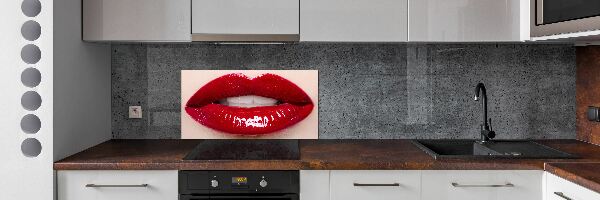 Cooker splashback Red lips