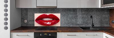 Cooker splashback Red lips