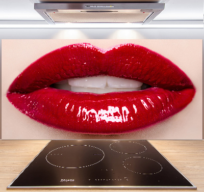 Cooker splashback Red lips