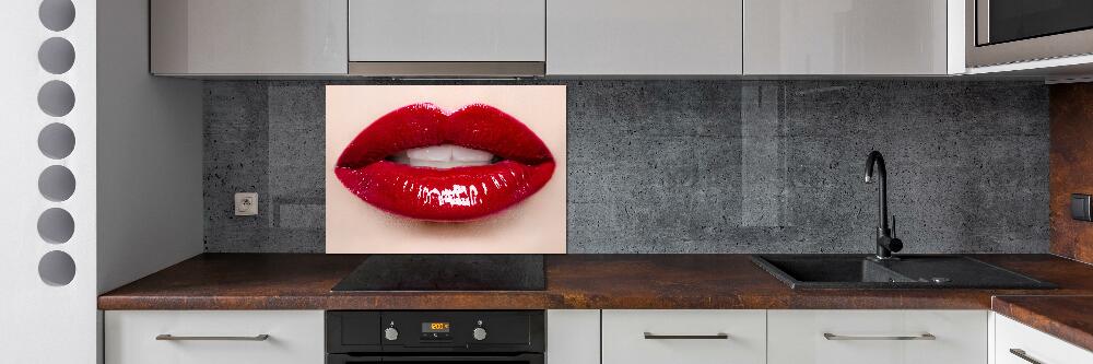 Cooker splashback Red lips