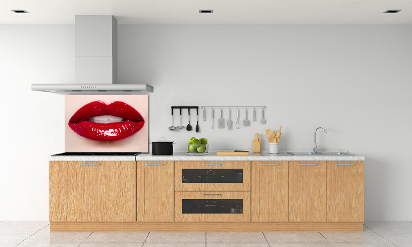 Cooker splashback Red lips