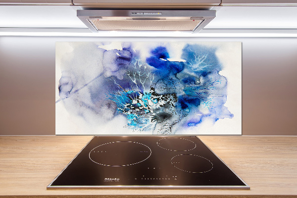 Kitchen splashback Abstraction flowers