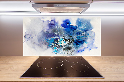 Kitchen splashback Abstraction flowers