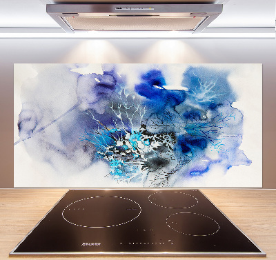 Kitchen splashback Abstraction flowers