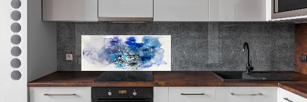 Kitchen splashback Abstraction flowers