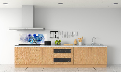 Kitchen splashback Abstraction flowers