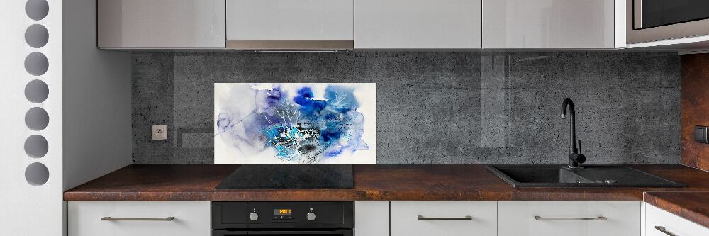 Kitchen splashback Abstraction flowers