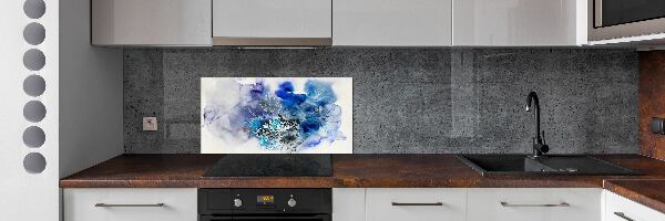 Kitchen splashback Abstraction flowers