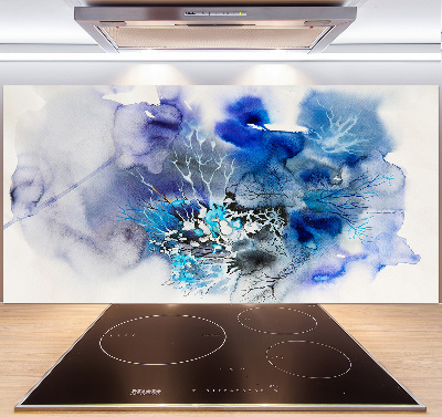 Kitchen splashback Abstraction flowers