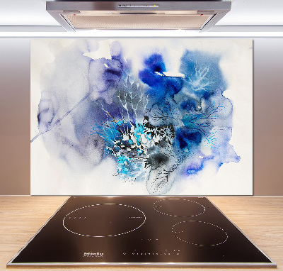 Kitchen splashback Abstraction flowers