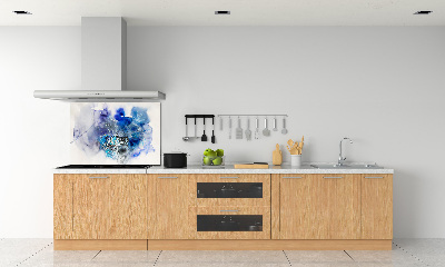 Kitchen splashback Abstraction flowers