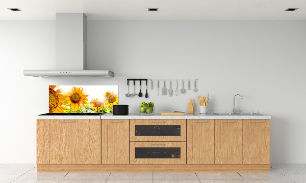 Cooker splashback Sunflowers