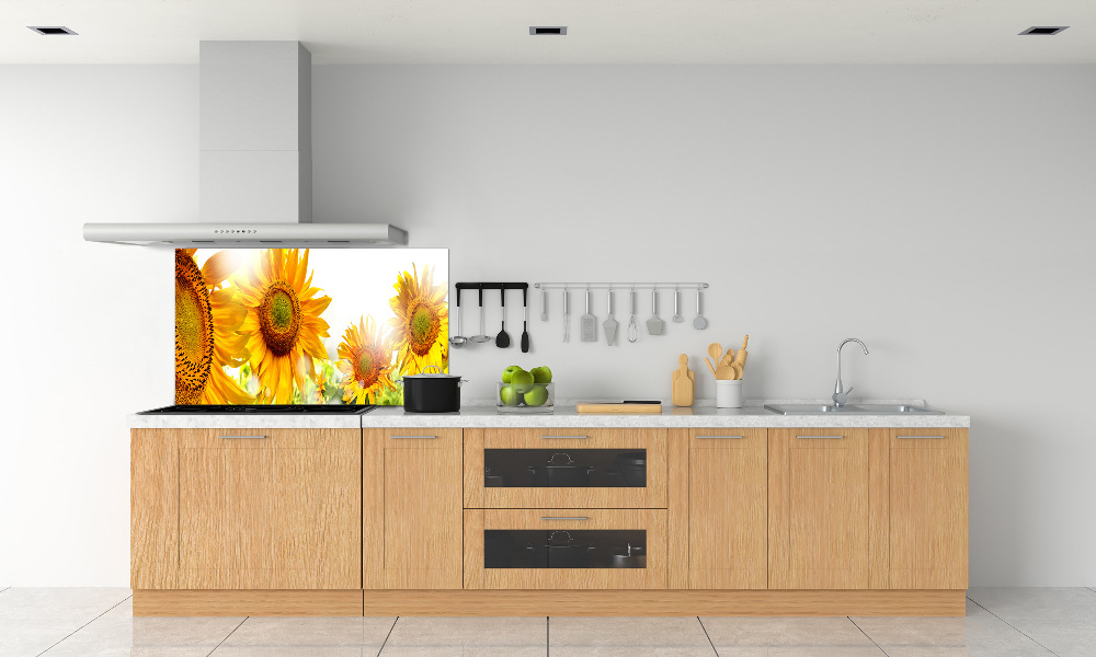 Cooker splashback Sunflowers