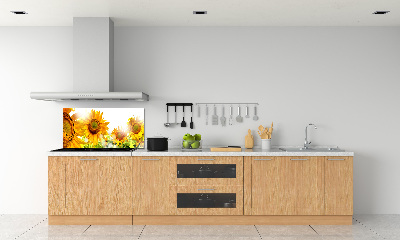 Cooker splashback Sunflowers