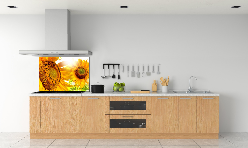 Cooker splashback Sunflowers