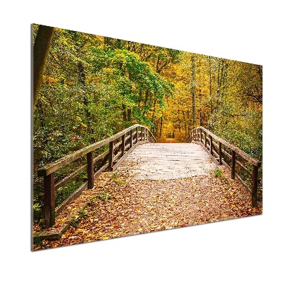 Cooker splashback Bridge in the Forest Autumn