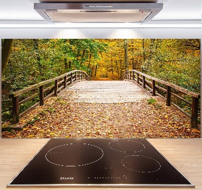 Cooker splashback Bridge in the Forest Autumn