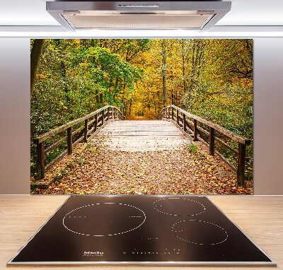 Cooker splashback Bridge in the Forest Autumn