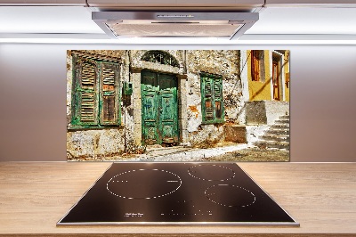 Cooker splashback Greek streets