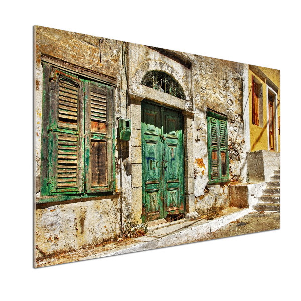 Cooker splashback Greek streets