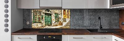 Cooker splashback Greek streets