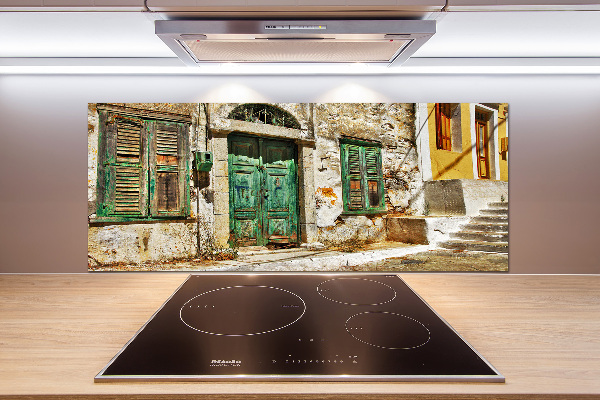 Cooker splashback Greek streets