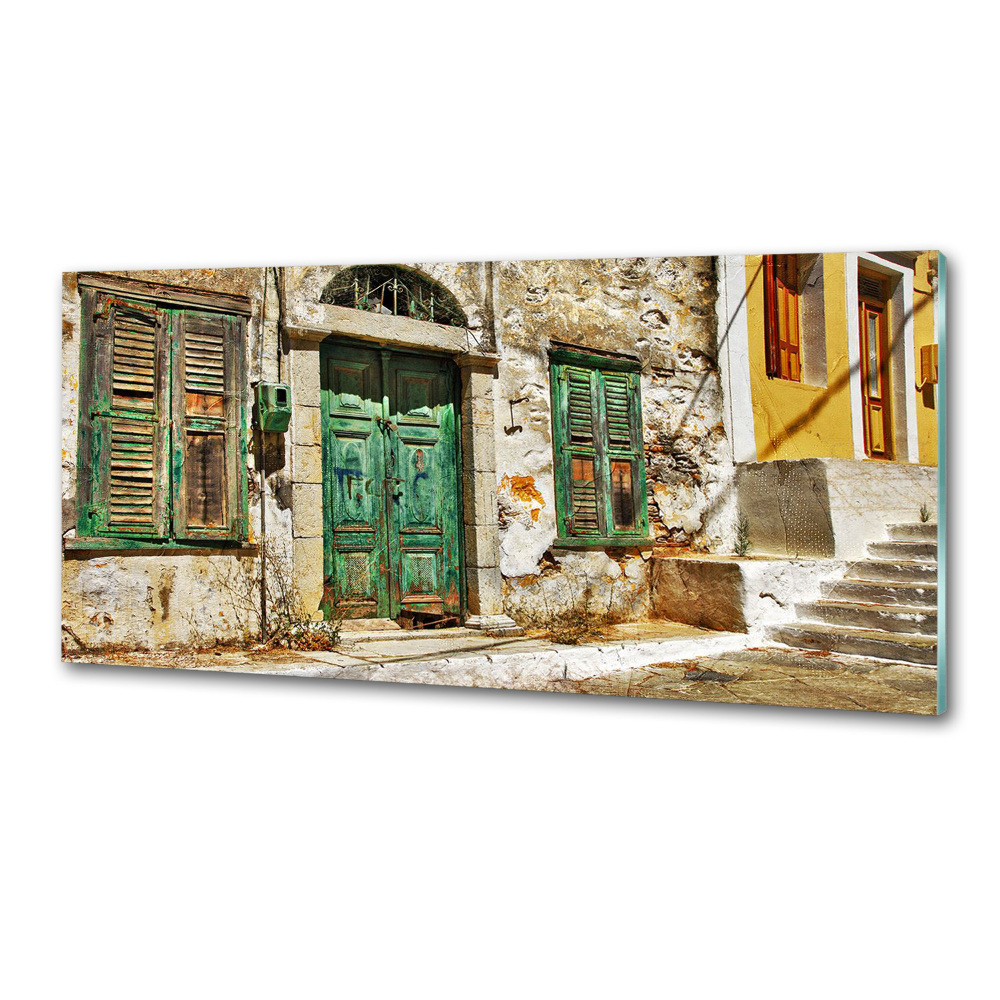 Cooker splashback Greek streets