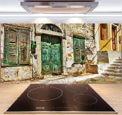 Cooker splashback Greek streets