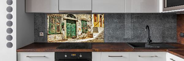 Cooker splashback Greek streets