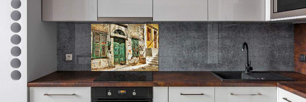 Cooker splashback Greek streets