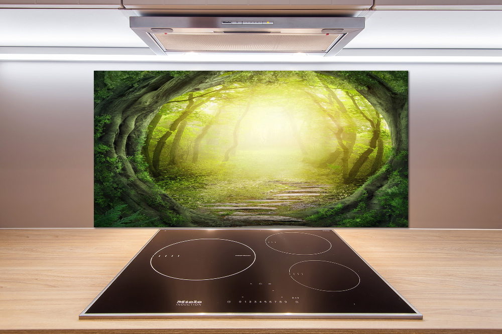 Cooker splashback Tunnel of trees