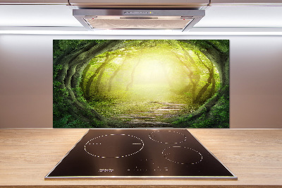 Cooker splashback Tunnel of trees