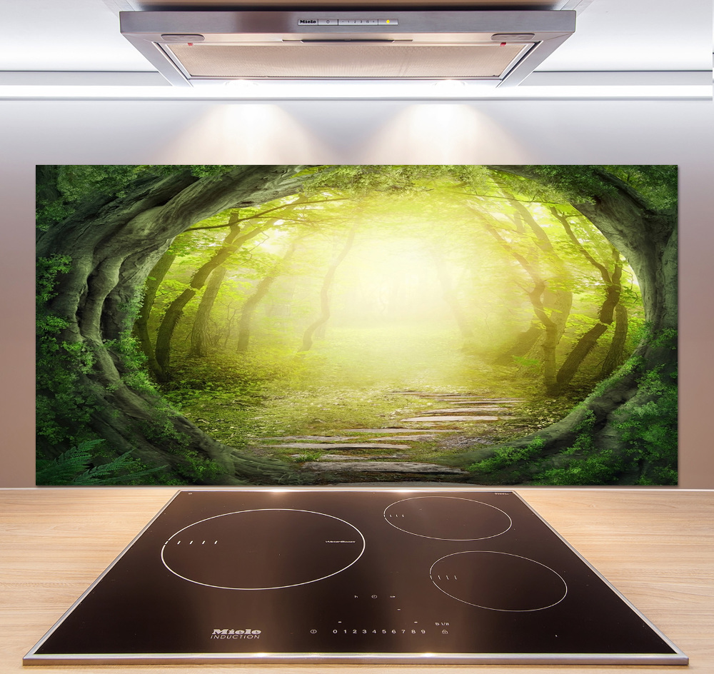 Cooker splashback Tunnel of trees