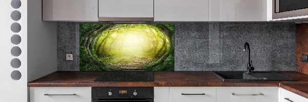 Cooker splashback Tunnel of trees