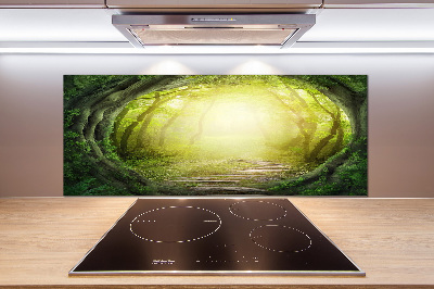 Cooker splashback Tunnel of trees