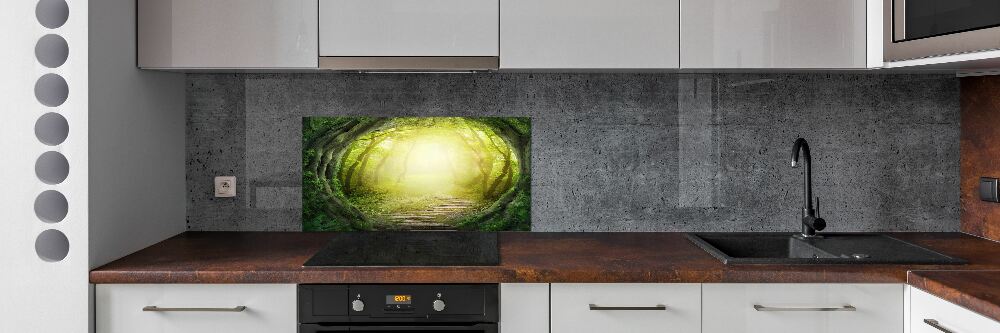 Cooker splashback Tunnel of trees