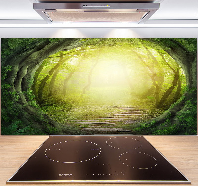 Cooker splashback Tunnel of trees