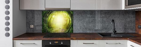 Cooker splashback Tunnel of trees